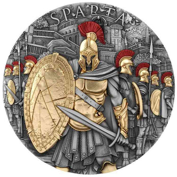 2 oz Silver SPARTA Spartan Warriors Coin 2023 Niue - Coinzio