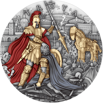 2 oz Silver TROYA Spartan Warriors Coin 2024 Niue - Coinzio