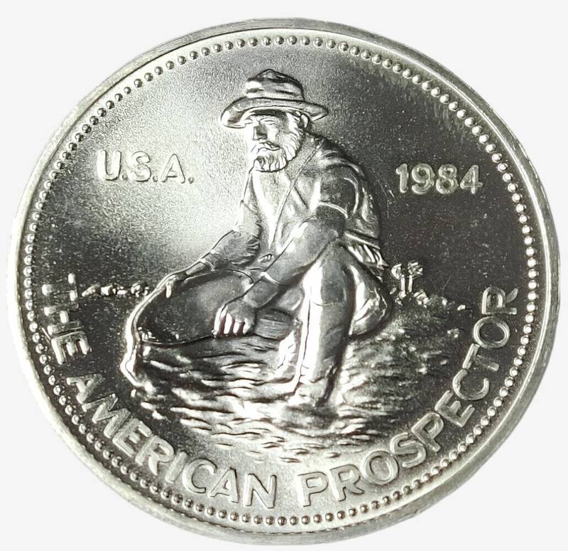 1 oz Silver AMERICAN PROSPECTOR Engelhard Round - Coinzio