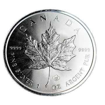 1 oz Silver CANADIAN MAPLE LEAF Coin (Random Year) - Coinzio