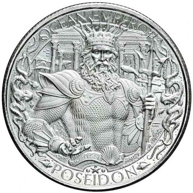 1 oz Silver POSEIDON Atlantis Round - Coinzio