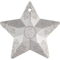 1 oz Silver SNOWFLAKE STAR Holiday Ornament Coin 2023 Cook Islands - Coinzio