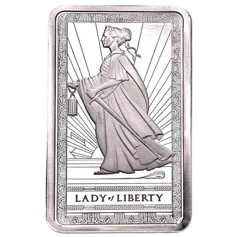 1 oz Silver PAMP LADY LIBERTY Bar