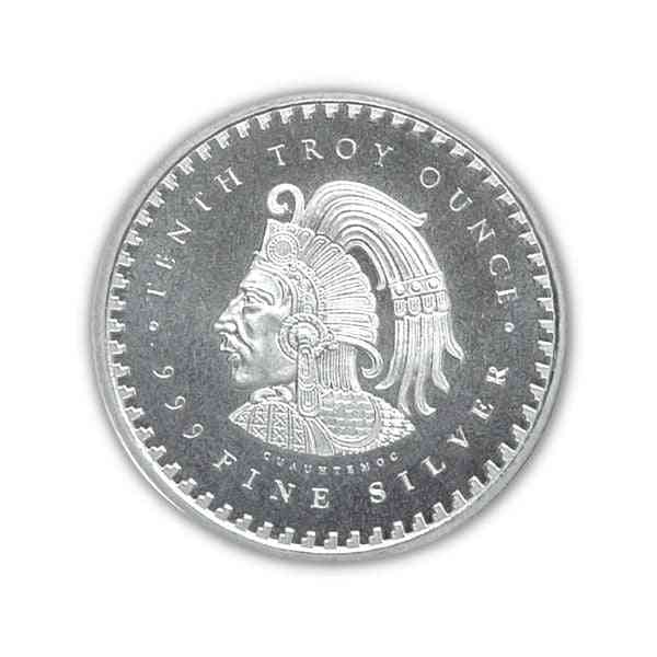 1/10 oz Silver AZTEC CALENDAR Round - Coinzio