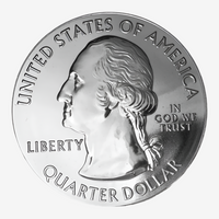 5 oz .999 Silver America the Beautiful MOUNT RUSHMORE Coin 25c 2013