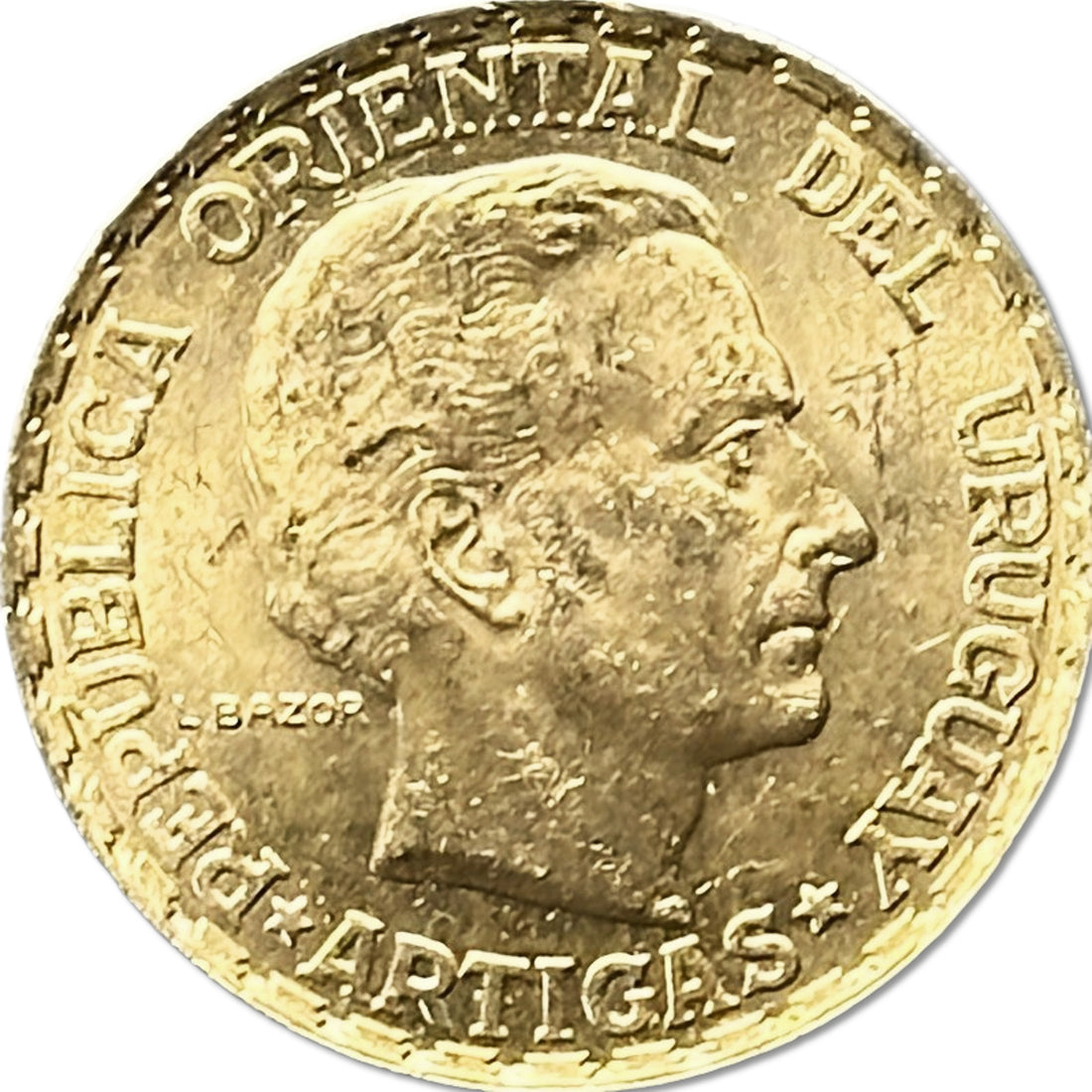 1/4 oz Gold URUGUAY 5 PESOS Coin 1930 - Coinzio