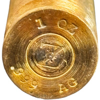 1 oz Silver .45 ACP Replica Bullet- Gilded OZ MINT