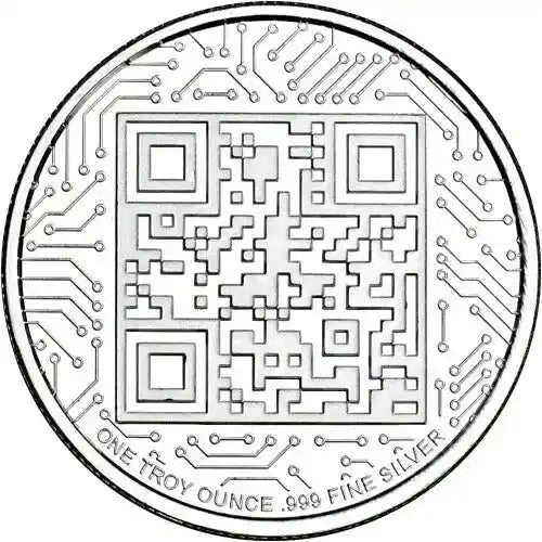 1 oz .999 Silver CyberMetals QR CODE Honors the Launch of CM Round