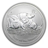 1 oz .999 Silver $1 YEAR OF THE MOUSE BU (Series II) 2008 Australia