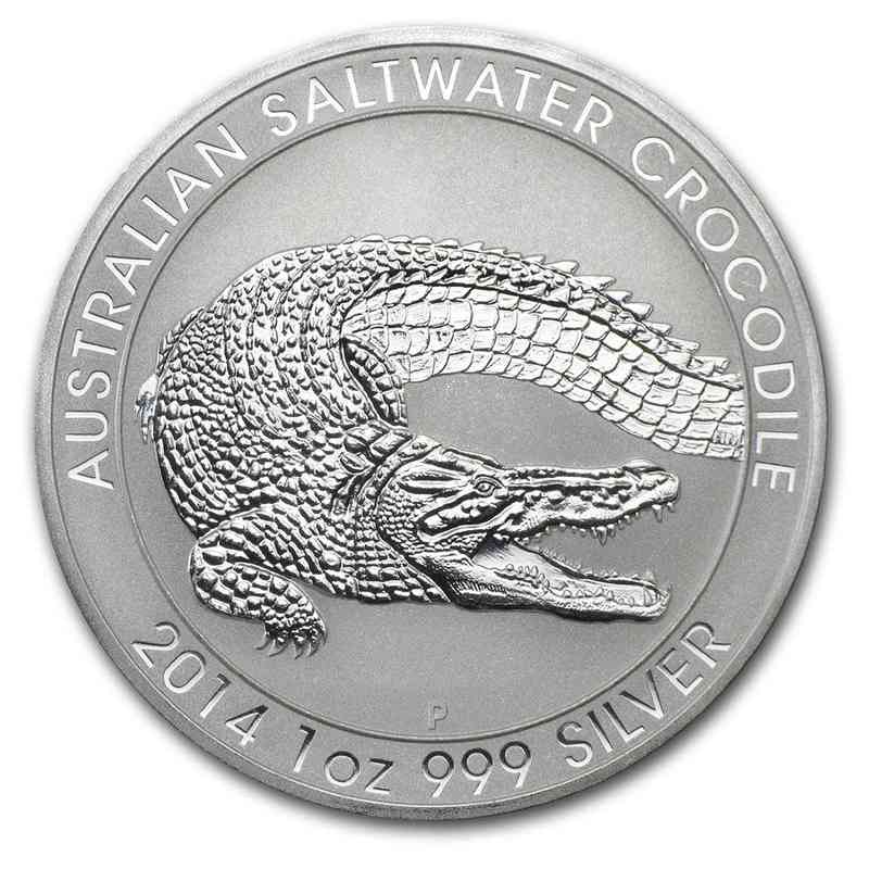 1 oz Silver SALTWATER CROCODILE .999 BU 2014 Australia