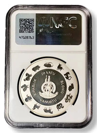 1 oz Silver YEAR OF THE DRAGON Coin PF69 2024 Vanuatu