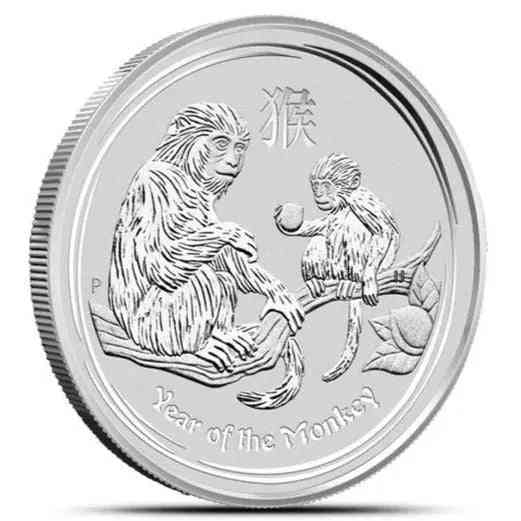 1/2 oz Silver YEAR OF THE MONKEY Lunar Series II Coin 2016(P) Australia - Coinzio