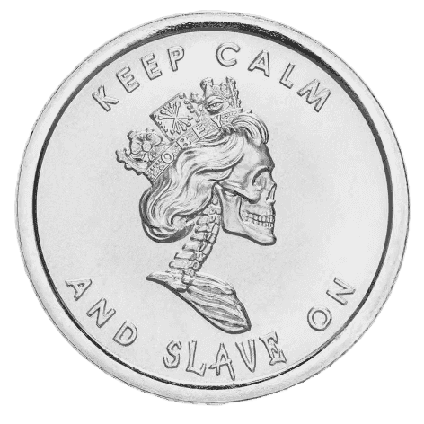 1 oz Silver SLAVE QUEEN Silver Bullet Silver Shield Coin 2013 Chad - Coinzio