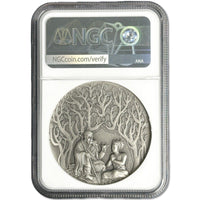 80 g Silver ARHAT RIDING A DEER Medal PF69 2014 China