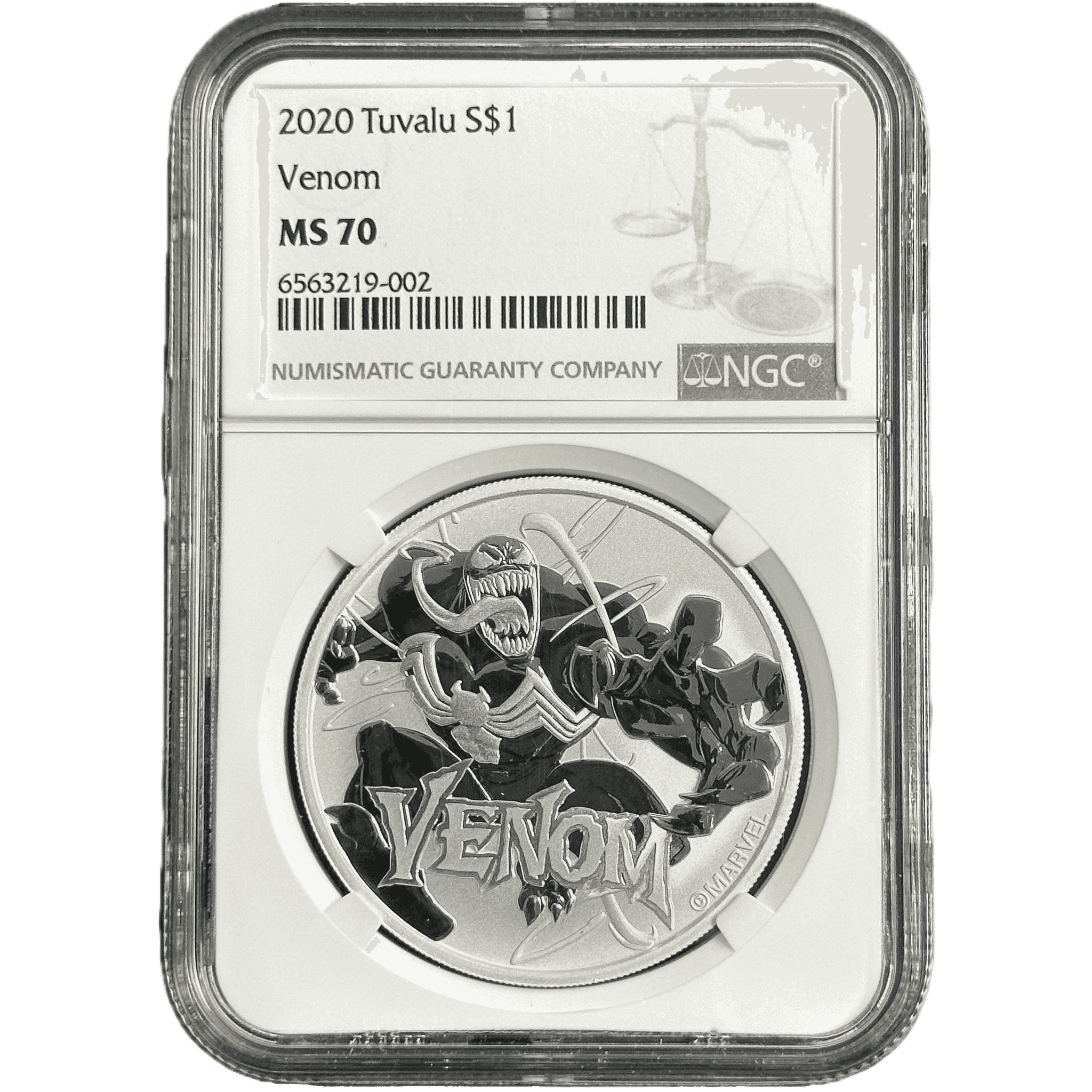 1 oz Silver VENOM Marvel Coin MS70 2020 Tuvalu - Coinzio