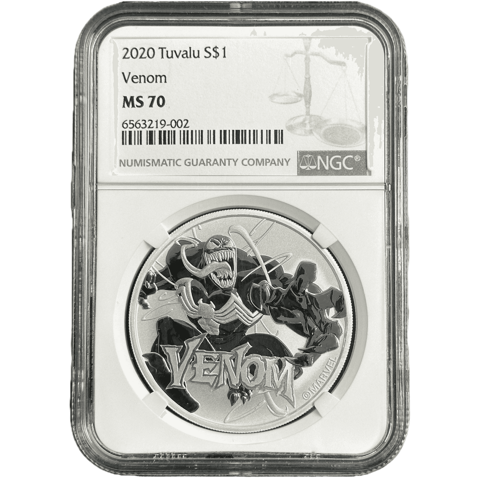 1 oz Silver VENOM Marvel Coin MS70 2020 Tuvalu - Coinzio
