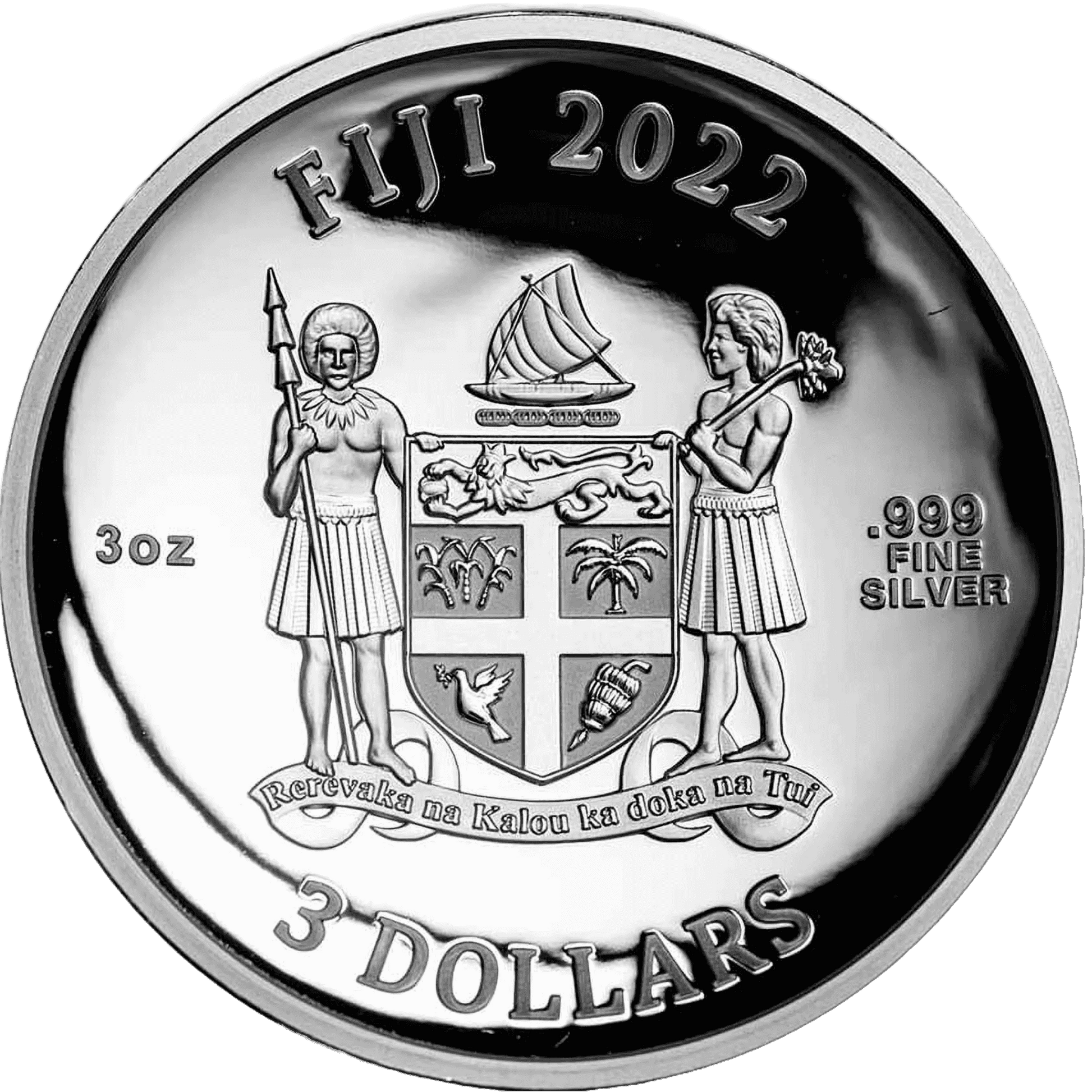 3 oz Silver MARBLE EARTH DOME Coin 2022 Fiji - Coinzio