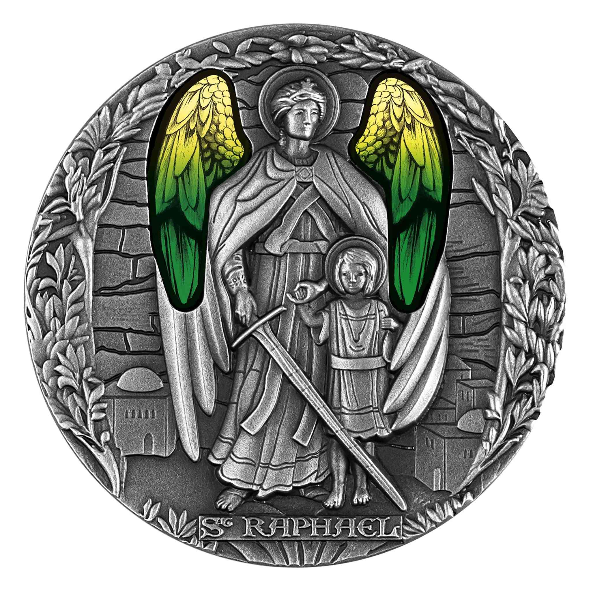 2 oz Silver RAPHAEL ARCHANGEL Coin 2022 Cameroon - Coinzio