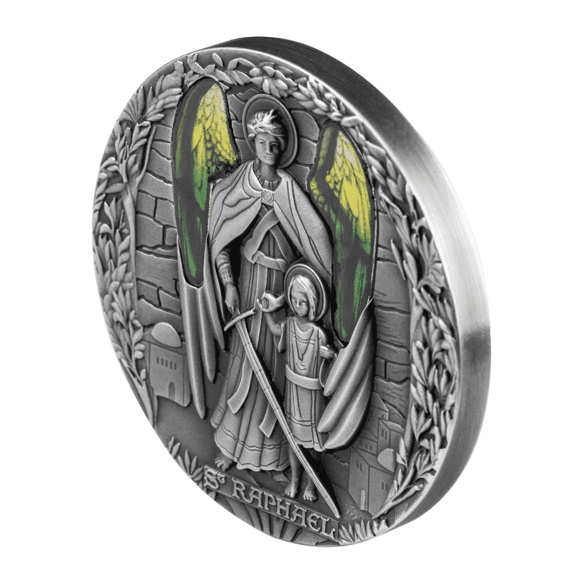 2 oz Silver RAPHAEL ARCHANGEL Coin 2022 Cameroon - Coinzio