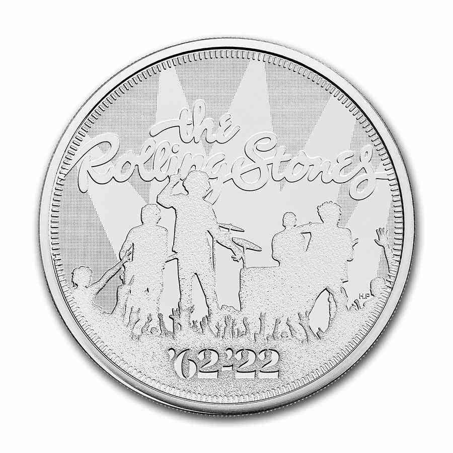 1 oz Silver THE ROLLING STONES Coin 2022 Great Britain - Coinzio