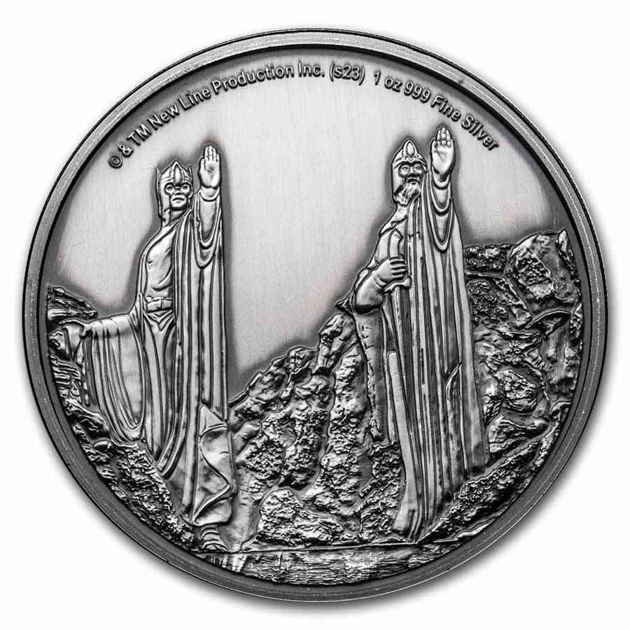 1 oz Silver ARGONATH MIDDLE EARTH Lord of the Rings Coin 2023 Niue - Coinzio