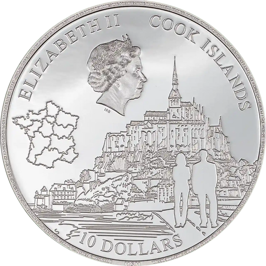 2 oz Silver MONT-SAINT-MICHEL Coin 2023 Cook Islands - Coinzio