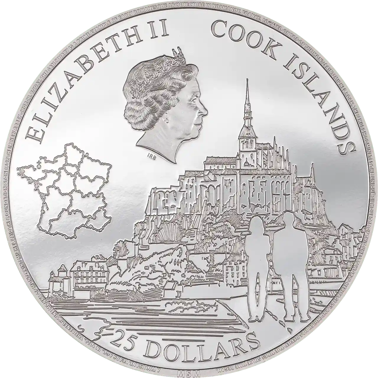 5 oz Silver MONT-SAINT-MICHEL Coin 2023 Cook Islands - Coinzio