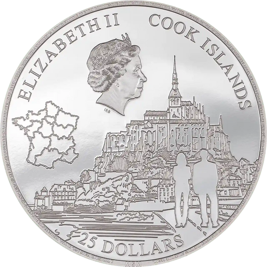 5 oz Silver MONT-SAINT-MICHEL Coin 2023 Cook Islands - Coinzio