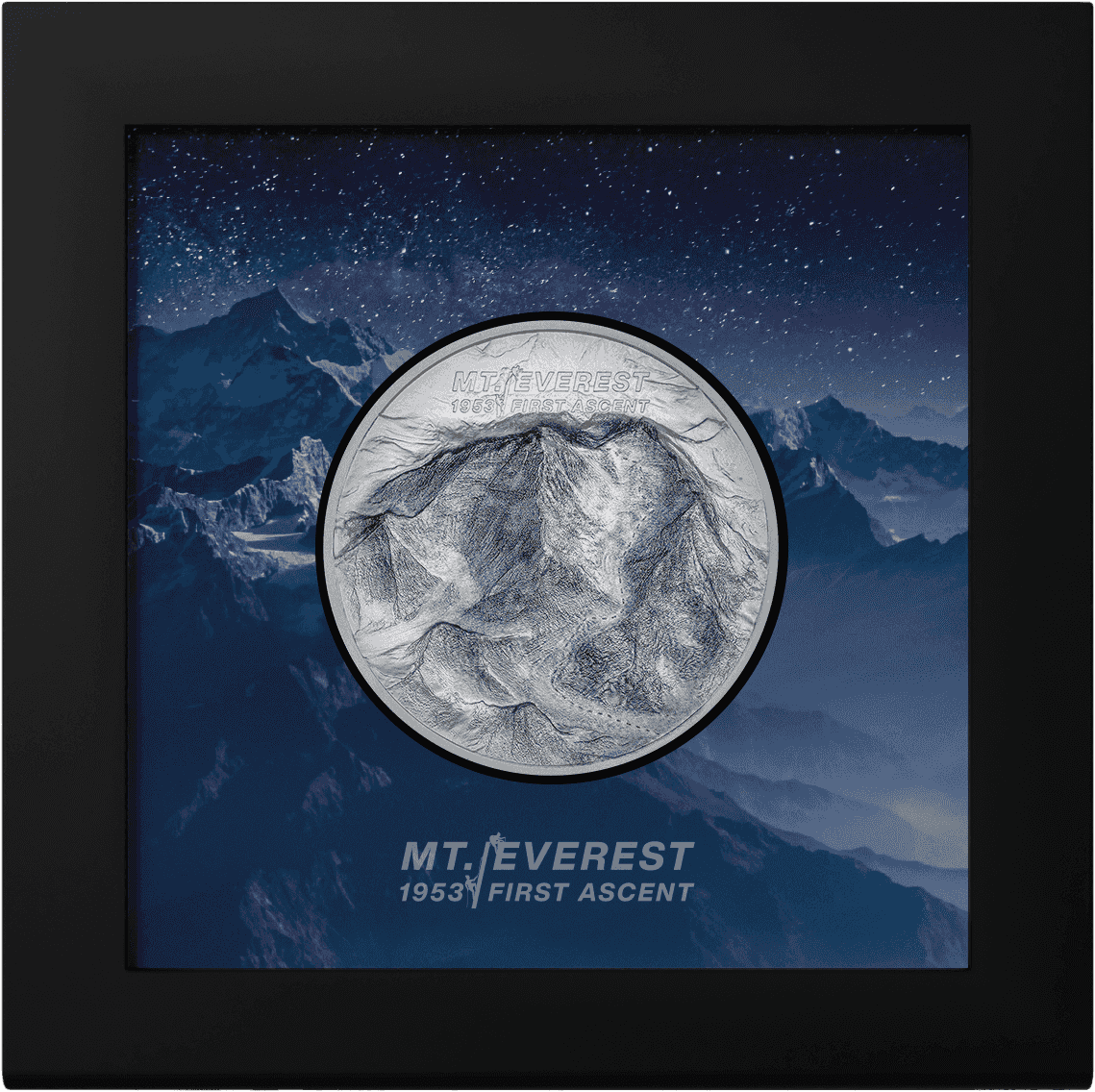 2 oz Silver MOUNT EVEREST First Ascent Coin 2023 Cook Islands - Coinzio