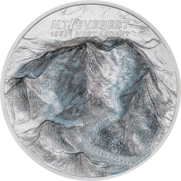 2 oz Silver MOUNT EVEREST First Ascent Coin 2023 Cook Islands - Coinzio