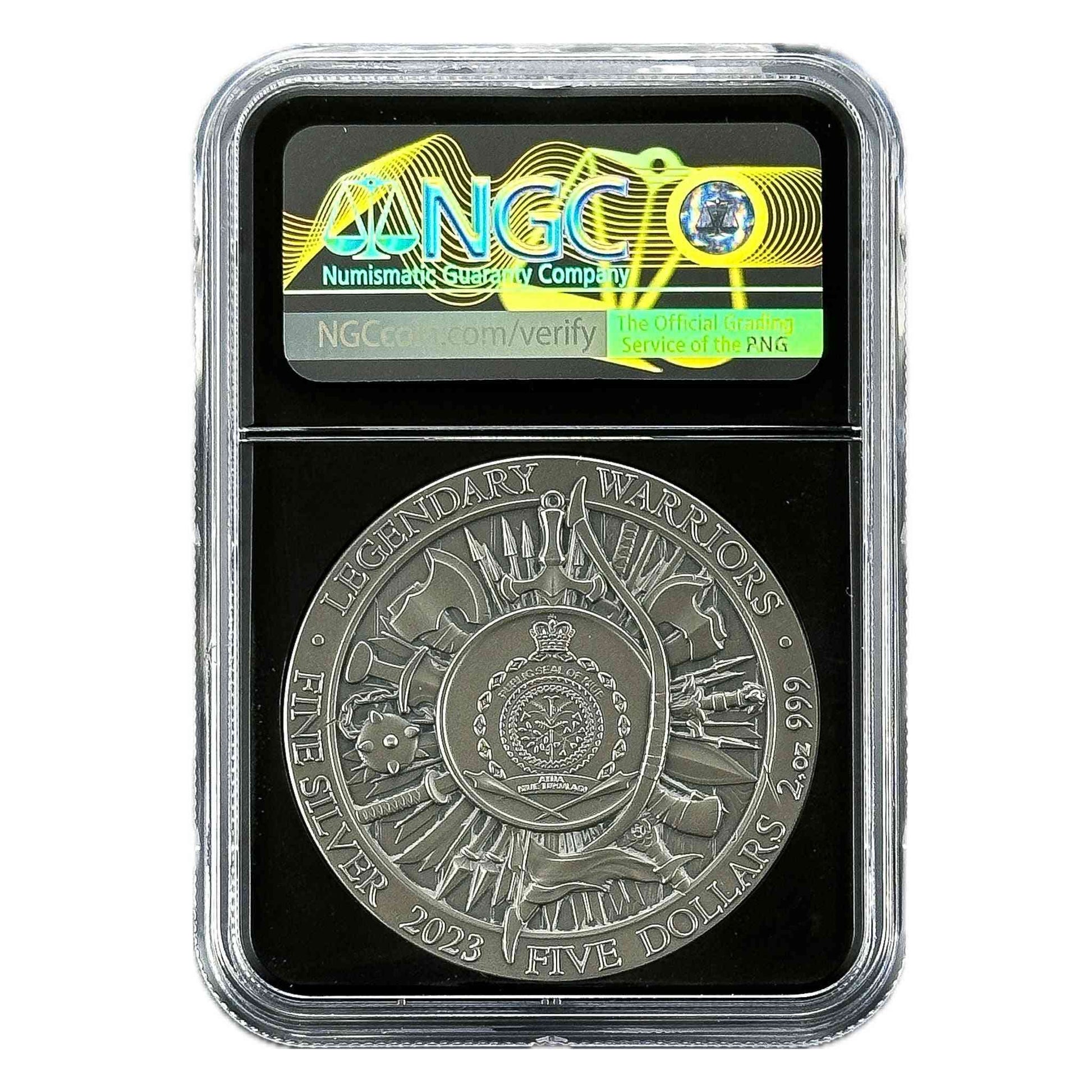 2 oz Silver ERIC BLOODAXE Legendary Warriors Coin NGCX10 2023 Niue - Coinzio