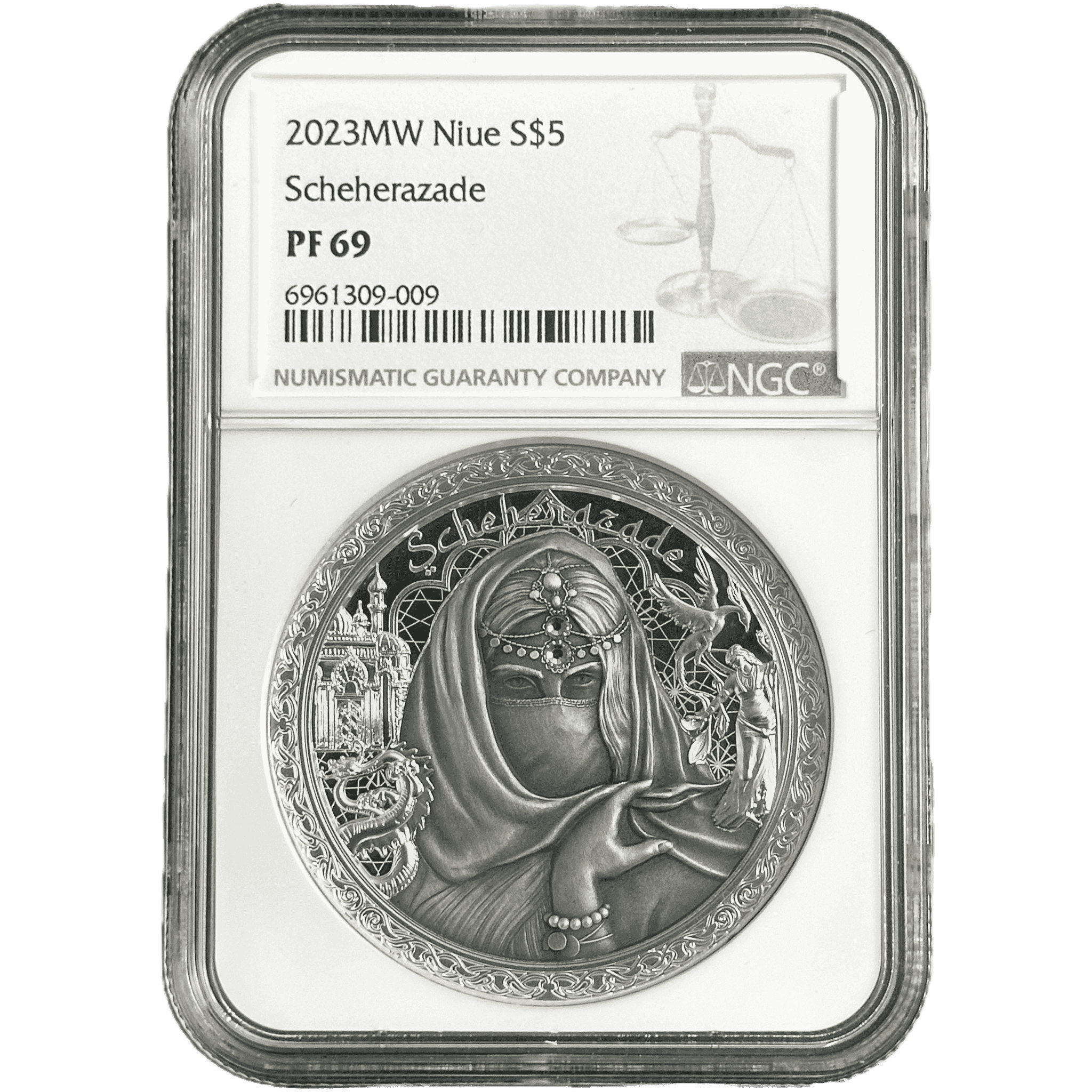 2 oz Silver SCHEHERAZADE 1001 Nights Coin MS69 2023 Niue - Coinzio