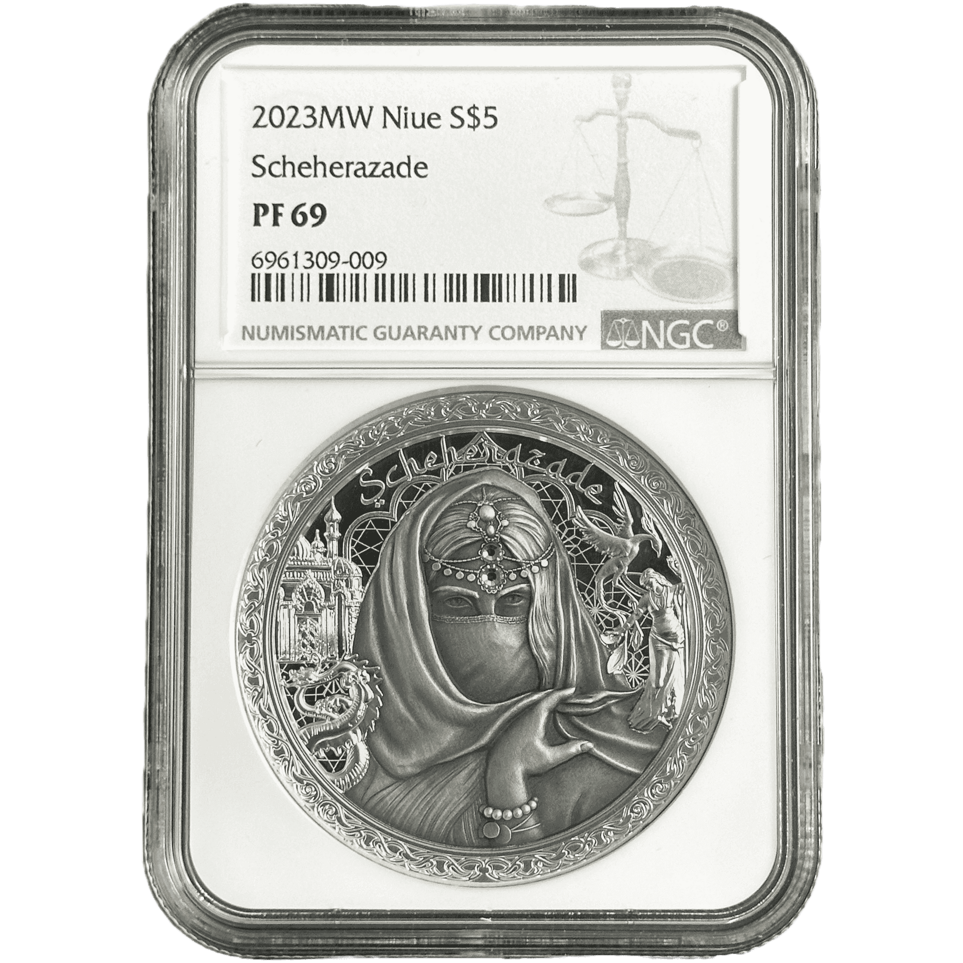 2 oz Silver SCHEHERAZADE 1001 Nights Coin MS69 2023 Niue - Coinzio