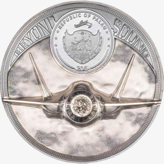 5 oz Silver SOUND BARRIER Coin 2023 Palau - Coinzio