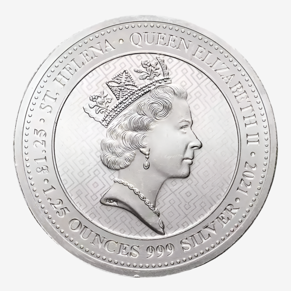 1.25 oz Silver SEATED BRITANNIA BU Coin 2021 St. Helena