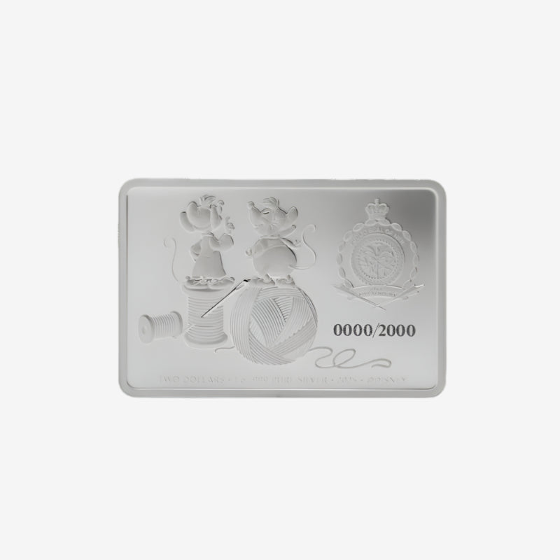 1 oz Silver DISNEY CINDERELLA JAQ & GUS 75th Anniv. Coin 2025 Niue