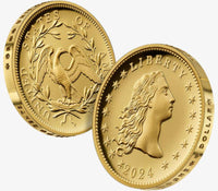 1 oz Gold FLOWING HAIR 230th Anniversary Proof Coin 2024 United States