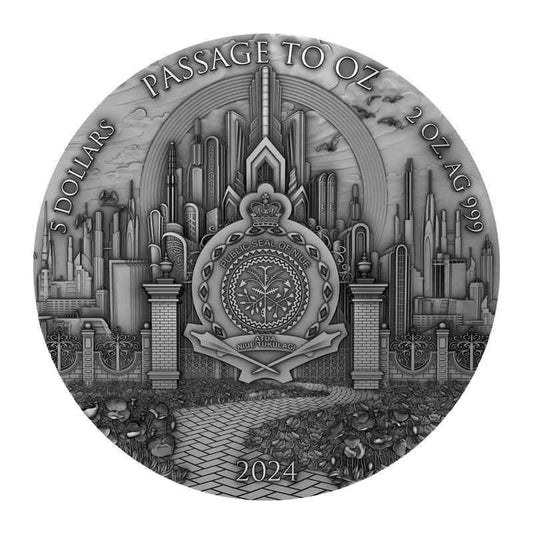 2 oz Silver PASSAGE TO OZ Coin 2024 Niue OZ Untold - Coinzio