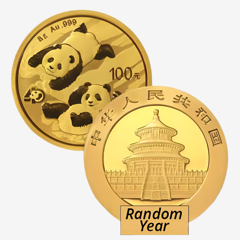 8 g Gold CHINESE PANDA Coin (Random Year)